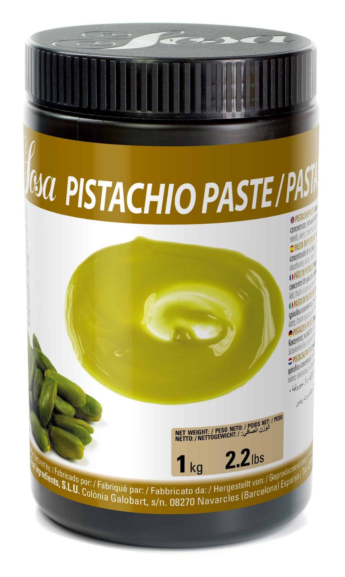 SOSA Pure Pistachio Paste (1kg) by Home Chocolate Factory - professional pastry and chocolate equipment