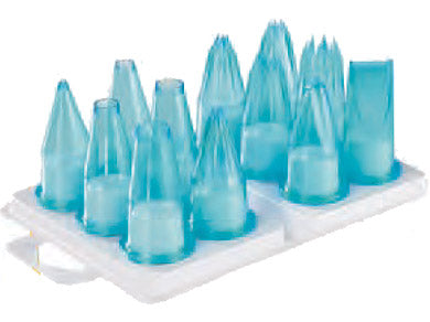Mallard Ferriere Polycarbonate Piping Nozzles (Box of 12 Assorted Apprentice Nozzles) by Home Chocolate Factory - professional pastry and chocolate equipment