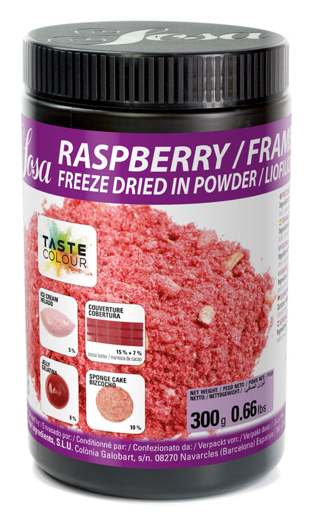 SOSA Freeze Dried Raspberry Powder (300g) by Home Chocolate Factory - professional pastry and chocolate equipment