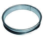 Mallard Ferriere Stainless Steel Tart Rings 8cm Dia x 1.6cm high (pack of 10) by Home Chocolate Factory - professional pastry and chocolate equipment