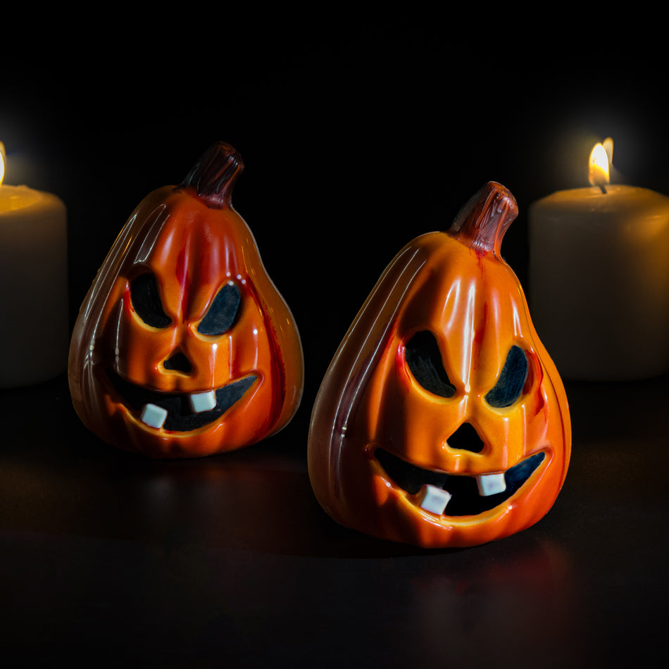 Bob 3D Pumpkin set of two BPA Free Polycarbonate Chocolate Moulds With Clips