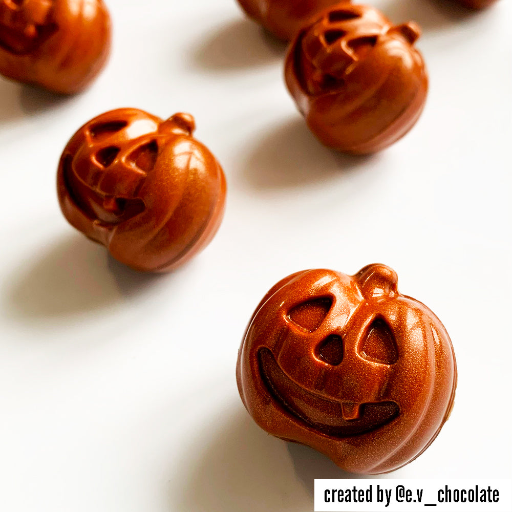 Martellato Little Pumpkin Polycarbonate Chocolate Mould by Home Chocolate Factory - professional pastry and chocolate equipment