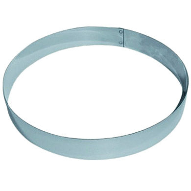 Mallard Ferriere Stainless Steel Entremet Ring 28cm Dia x 3.5cm high (single) by Home Chocolate Factory - professional pastry and chocolate equipment