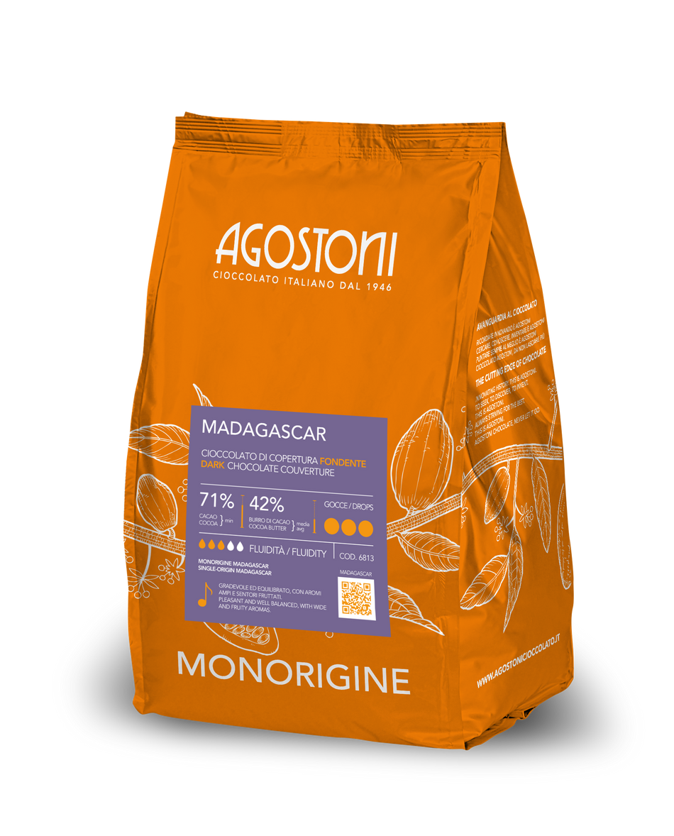 Agostoni Madagascar 71% Dark Chocolate Couverture 4kg