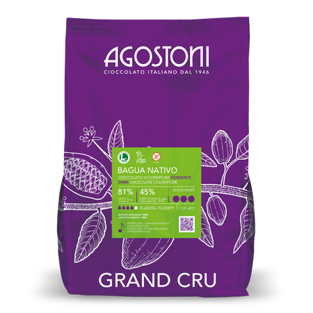 Agostoni Bagua Nativo 81% Dark 4kg Chocolate Couverture by Home Chocolate Factory - professional pastry and chocolate equipment