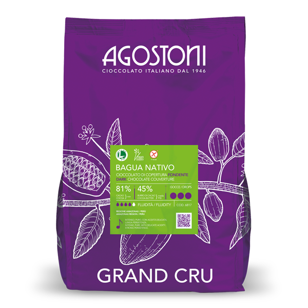 Agostoni Bagua Nativo 81% Dark 4kg Chocolate Couverture by Home Chocolate Factory - professional pastry and chocolate equipment