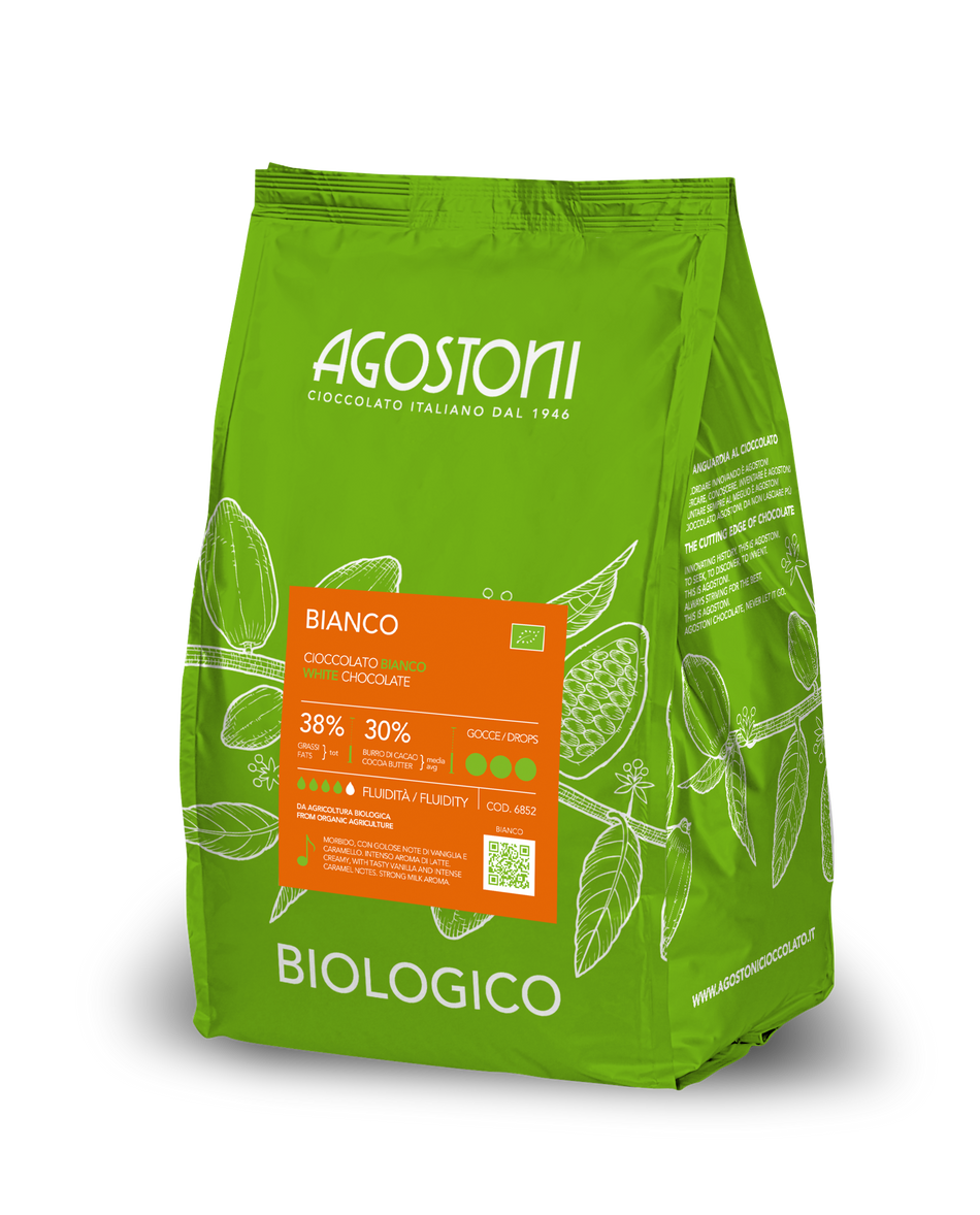 Agostoni Organic White Chocolate Couverture 4kg