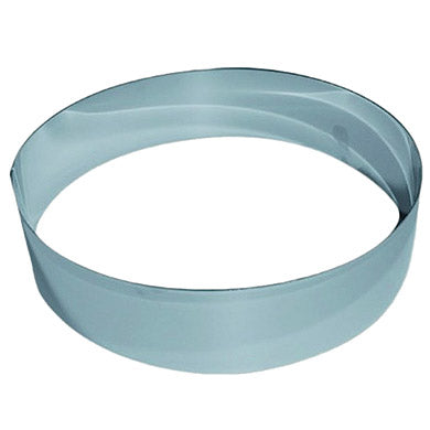 Mallard Ferriere Stainless Steel Ice Cake Ring 24cm Dia x 6cm high (single) by Home Chocolate Factory - professional pastry and chocolate equipment