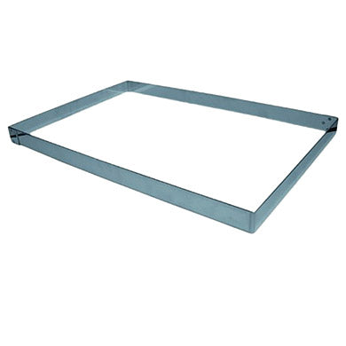 Mallard Ferriere Rectangular Stainless Steel Frame 40cm x 30cm x 4.5cm high (single) by Home Chocolate Factory - professional pastry and chocolate equipment