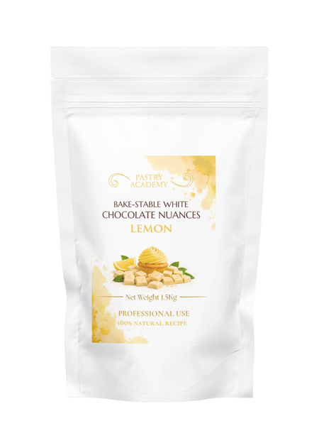 Nuance Lemon White Chocolate Chunks - 1.5kg by Home Chocolate Factory - professional pastry and chocolate equipment