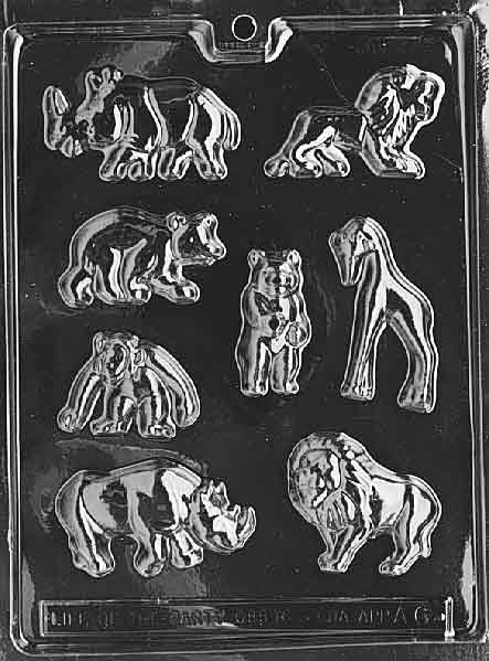 Wild Animals Chocolate Mould by Home Chocolate Factory - professional pastry and chocolate equipment