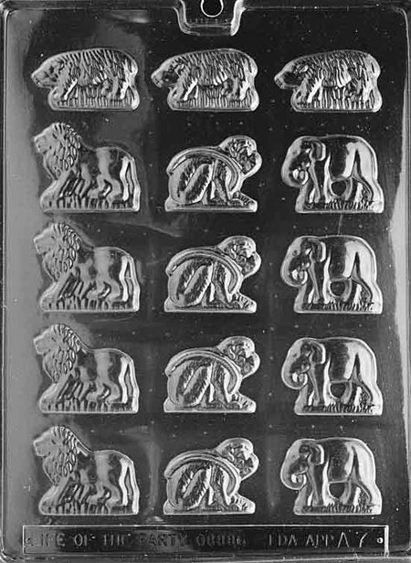 Animal Crackers Chocolate Mould by Home Chocolate Factory - professional pastry and chocolate equipment