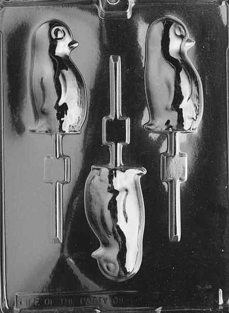 Penguin Lollipop Chocolate Mould by Home Chocolate Factory - professional pastry and chocolate equipment
