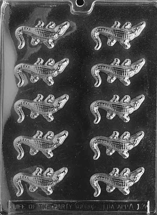 Small Alligators Chocolate Mould by Home Chocolate Factory - professional pastry and chocolate equipment