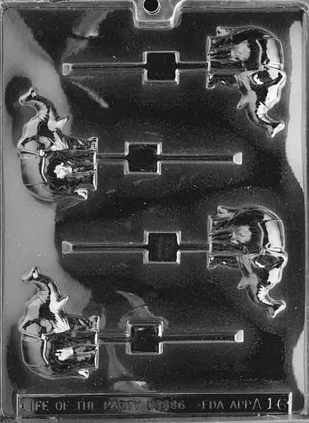 Elephant Lollipops Chocolate Mould by Home Chocolate Factory - professional pastry and chocolate equipment
