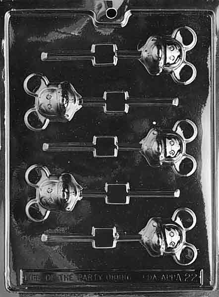 Mouse Lollipops Chocolate Mould by Home Chocolate Factory - professional pastry and chocolate equipment