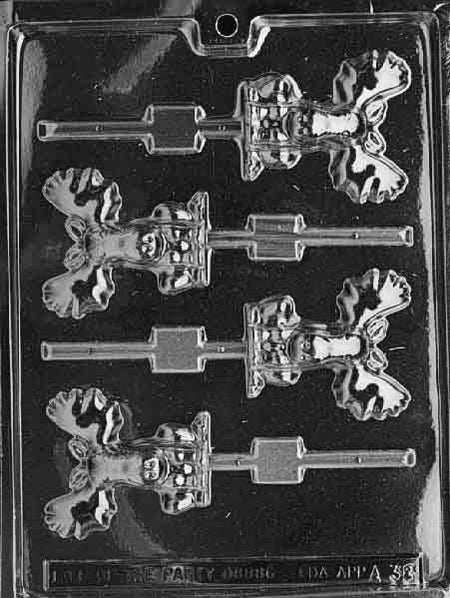 Moose Lollipop Chocolate Mould by Home Chocolate Factory - professional pastry and chocolate equipment