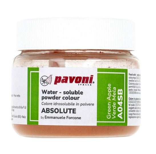 Pavoni Water Soluble Colouring Powder - Green Apple by Home Chocolate Factory - professional pastry and chocolate equipment