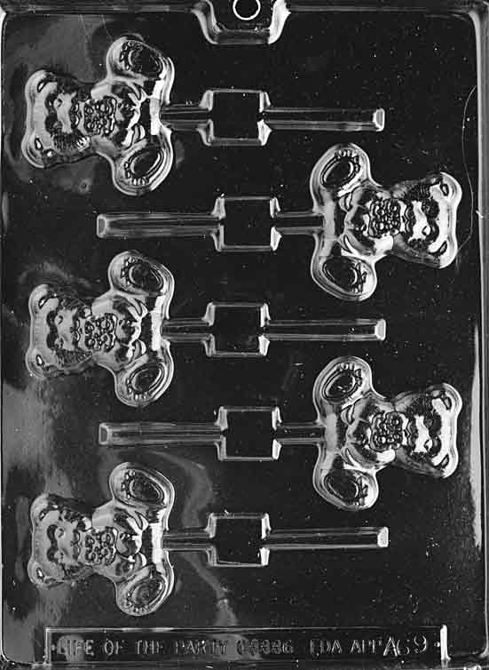 Spring Bear Lollipop Chocolate Mould by Home Chocolate Factory - professional pastry and chocolate equipment