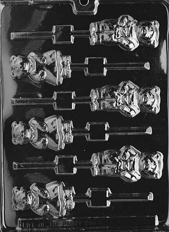Mama and Papa Bear Lollipops Chocolate Mould by Home Chocolate Factory - professional pastry and chocolate equipment
