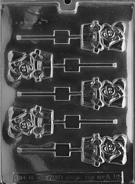 Pig in a Tub Lollipop Chocolate Mould by Home Chocolate Factory - professional pastry and chocolate equipment
