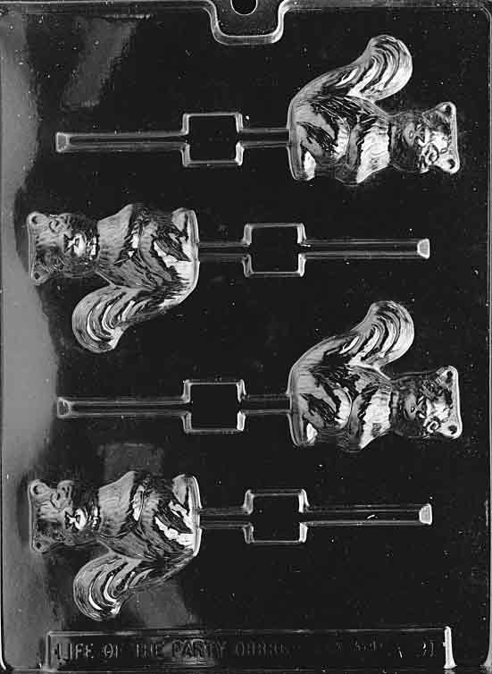 Squirrel Lollipop Chocolate Mould by Home Chocolate Factory - professional pastry and chocolate equipment