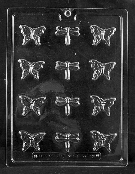 Bite Size Butterflies and Dragonflies Chocolate Mould by Home Chocolate Factory - professional pastry and chocolate equipment