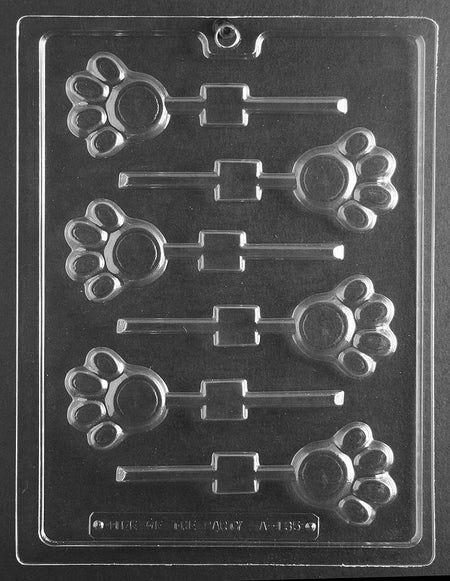 Paw Lollipop Chocolate Mould by Home Chocolate Factory - professional pastry and chocolate equipment