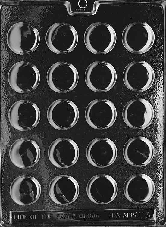 Thin Peppermint Patty Chocolate Mould by Home Chocolate Factory - professional pastry and chocolate equipment
