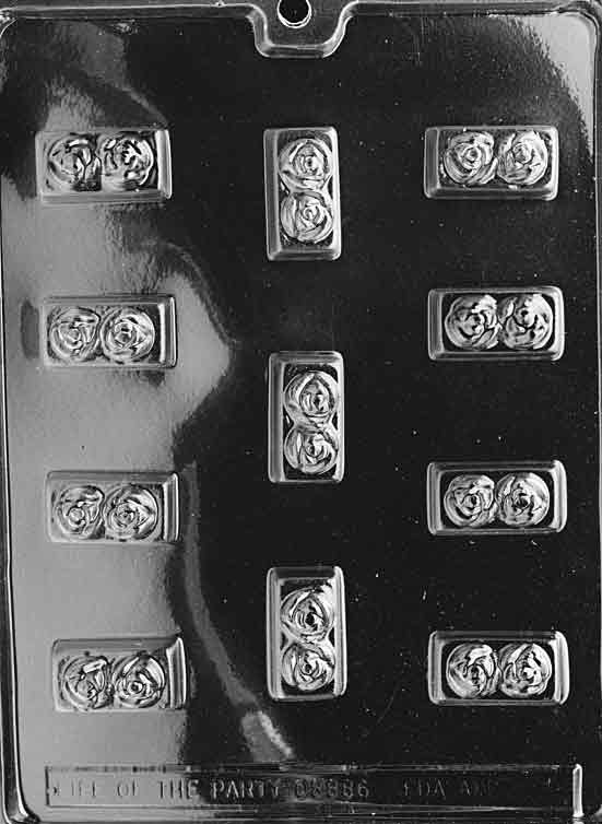 Fancy Filled Roses Chocolate Mould by Home Chocolate Factory - professional pastry and chocolate equipment