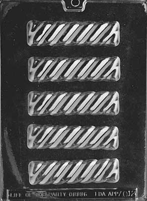 17g Twist Snack Bar Chocolate Mould by Home Chocolate Factory - professional pastry and chocolate equipment