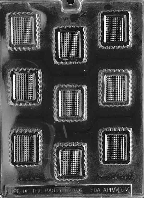 Square Medium Biscuit Chocolate Mould by Home Chocolate Factory - professional pastry and chocolate equipment