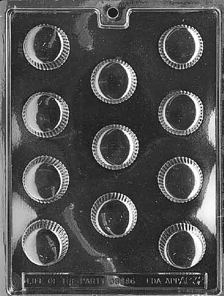 Medium Peanut Butter Cup Chocolate Mould by Home Chocolate Factory - professional pastry and chocolate equipment