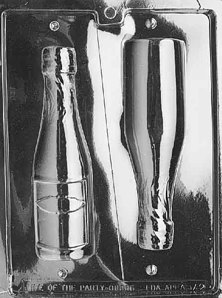 Large Champagne Bottle Chocolate Mould by Home Chocolate Factory - professional pastry and chocolate equipment