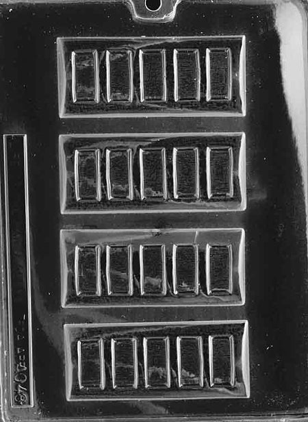 32g Break Apart Snack Bar Chocolate Mould by Home Chocolate Factory - professional pastry and chocolate equipment