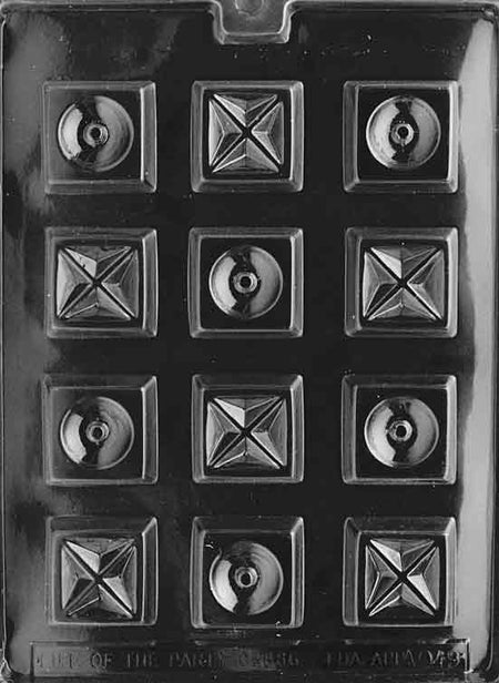 Fancy Squares Chocolate Mould by Home Chocolate Factory - professional pastry and chocolate equipment