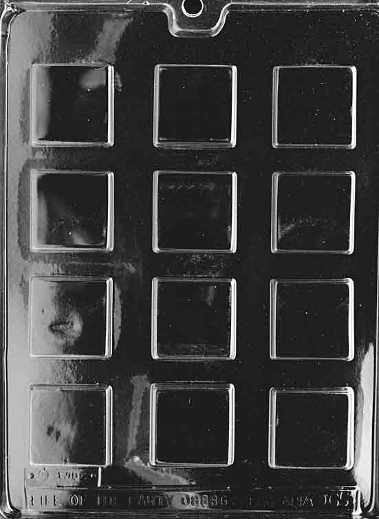 Plain Square Mint Chocolate Mould by Home Chocolate Factory - professional pastry and chocolate equipment