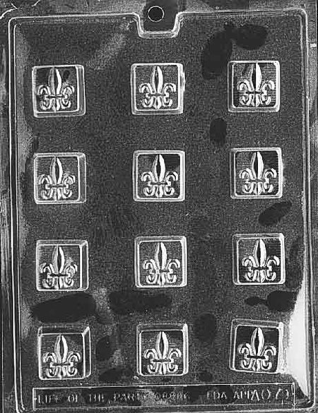 Fleur-de-Lis Chocolate Mould by Home Chocolate Factory - professional pastry and chocolate equipment
