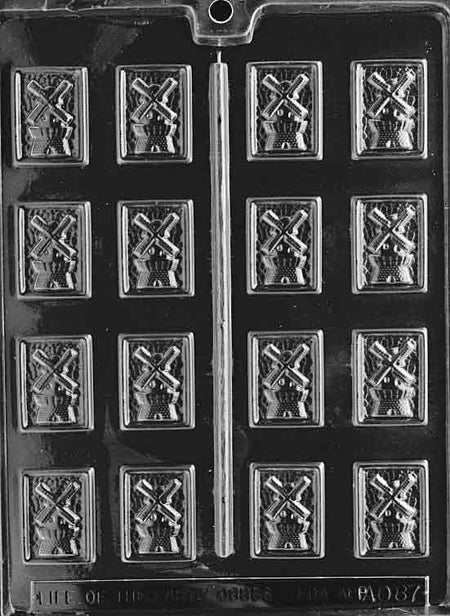Windmill Mints Chocolate Mould by Home Chocolate Factory - professional pastry and chocolate equipment