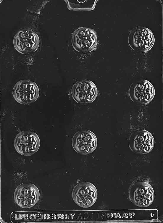 Bite Size Stylised Flower Chocolate Mould by Home Chocolate Factory - professional pastry and chocolate equipment