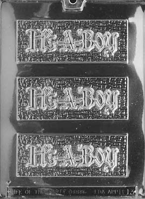 It's A Boy Bar Chocolate Mould by Home Chocolate Factory - professional pastry and chocolate equipment