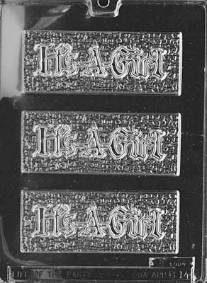 It's a Girl Bar Chocolate Mould by Home Chocolate Factory - professional pastry and chocolate equipment