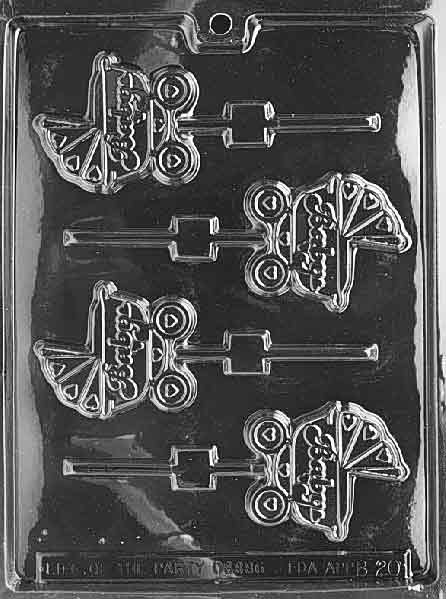 Carriage Lollipop Chocolate Mould by Home Chocolate Factory - professional pastry and chocolate equipment