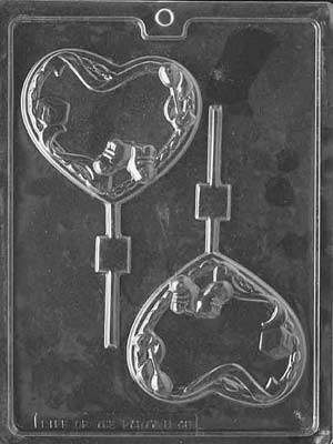 Baby Heart Lollipop Chocolate Mould by Home Chocolate Factory - professional pastry and chocolate equipment
