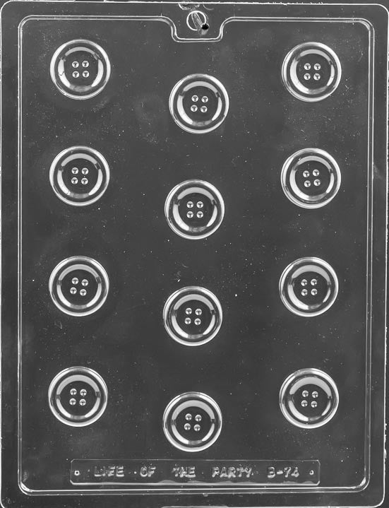 Bite Size Buttons Chocolate Mould by Home Chocolate Factory - professional pastry and chocolate equipment