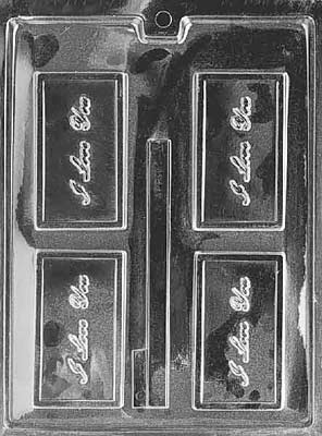 I Love You Chocolate Mould by Home Chocolate Factory - professional pastry and chocolate equipment