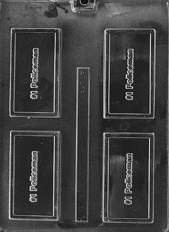 Number 1 Policeman Chocolate Mould by Home Chocolate Factory - professional pastry and chocolate equipment