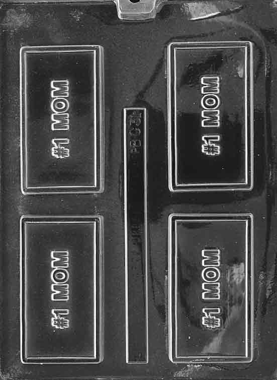 Number 1 Mom Chocolate Mould 2 by Home Chocolate Factory - professional pastry and chocolate equipment