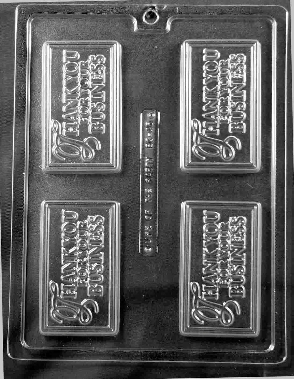 Thank You For Your Business Chocolate Mould by Home Chocolate Factory - professional pastry and chocolate equipment