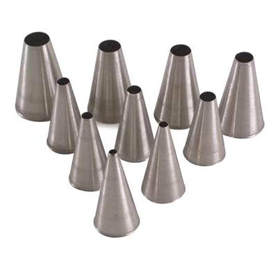 Martellato Mixed Plain Piping Nozzle Box 10Pcs by Home Chocolate Factory - professional pastry and chocolate equipment